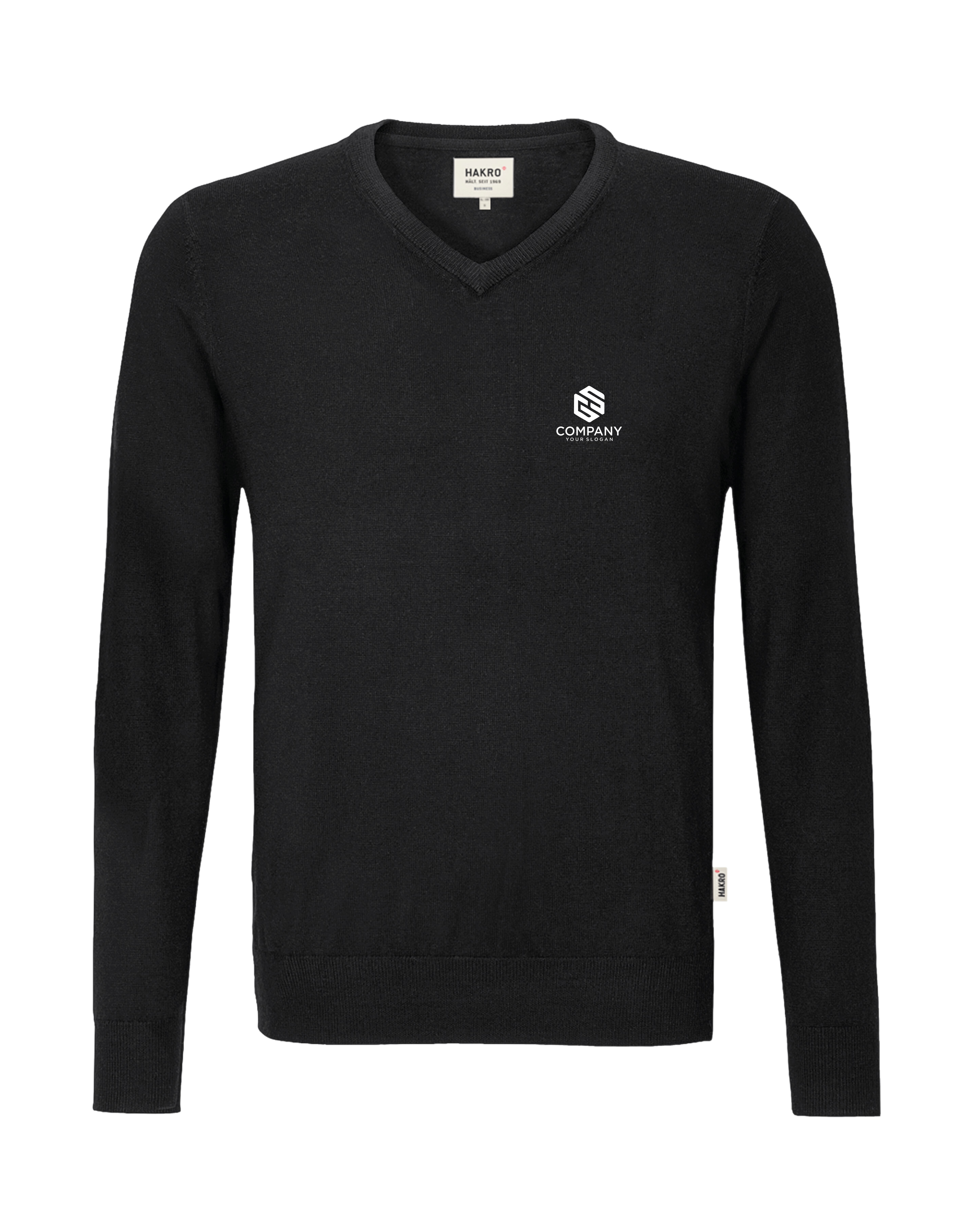 V-Pullover Merino-Wolle